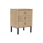 Nachttisch DKD Home Decor Tanne natürlich Schwarz Holz MDF 45 x 35 x 60 cm