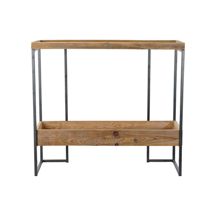 Konsole DKD Home Decor Tanne Schwarz Metall Hellbraun (90 x 35 x 80 cm)