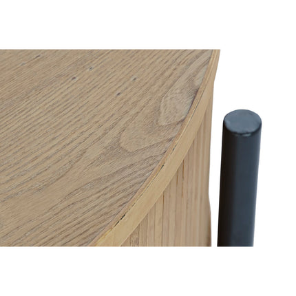 Tisch DKD Home Decor 81 x 81 x 40 cm natürlich Schwarz Metall Holz Aluminium