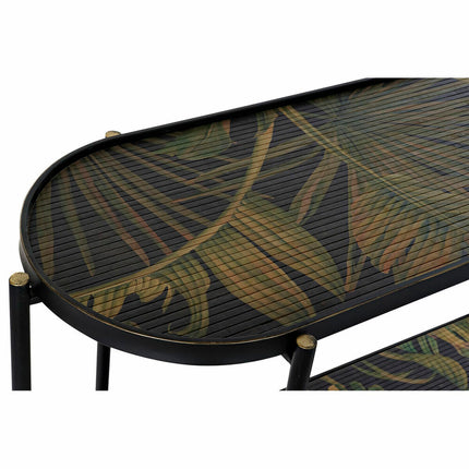 Konsole DKD Home Decor Schwarz Metall MDF grün Tropical (120 x 41 x 80 cm)