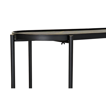 Konsole DKD Home Decor Schwarz Metall MDF grün Tropical (120 x 41 x 80 cm)