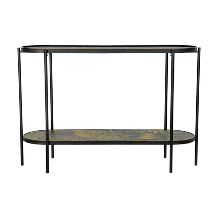 Konsole DKD Home Decor Schwarz Metall MDF grün Tropical (120 x 41 x 80 cm)