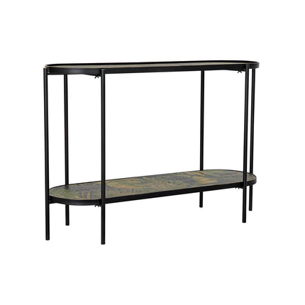 Konsole DKD Home Decor Schwarz Metall MDF grün Tropical (120 x 41 x 80 cm)