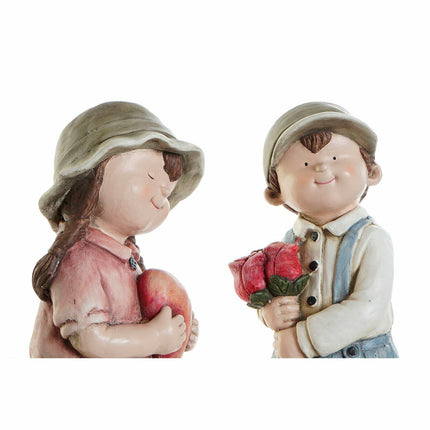 Deko-Figur DKD Home Decor 19 x 16 x 45 cm Blau Rosa Kind (2 Stück)