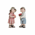 Deko-Figur DKD Home Decor 19 x 16 x 45 cm Blau Rosa Kind (2 Stück)