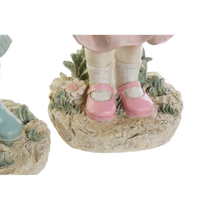Deko-Figur DKD Home Decor 28 x 20 x 48,5 cm Blau Rosa Kind (2 Stück)