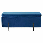 Hocker DKD Home Decor   108 x 46 x 45 cm Schwarz Blau Metall