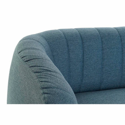 Sofa DKD Home Decor Schaum Blau Gold Metall Holz 129 x 75 x 73 cm