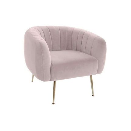 Sessel DKD Home Decor Schaum Rosa Golden Metall Holz Polyester (81 x 75 x 73 cm)