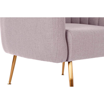 Sessel DKD Home Decor Schaum Rosa Golden Metall Holz Polyester (81 x 75 x 73 cm)