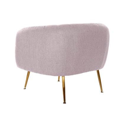 Sessel DKD Home Decor Schaum Rosa Golden Metall Holz Polyester (81 x 75 x 73 cm)