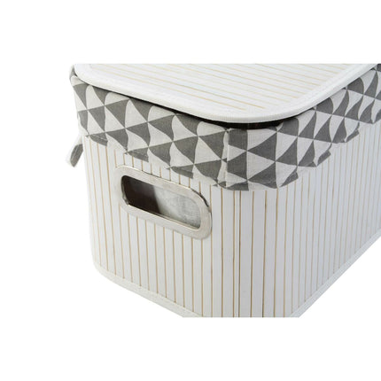 Korb-Set DKD Home Decor Polyester Baumwolle MDF Bambus (51 x 35 x 33 cm)