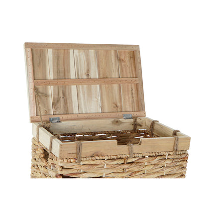 Set dekorativer Karten DKD Home Decor Bunt natürlich Holz Metall Boho 55 x 37 x 37 cm 55 x 37 x 36,5 cm