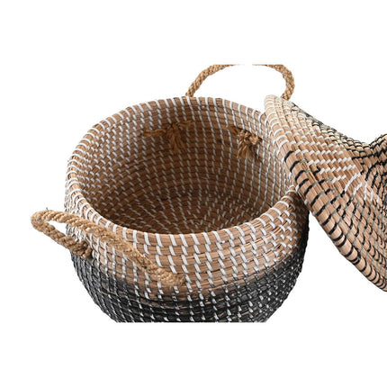 Korb-Set DKD Home Decor natürlich Grau Seegras (41 x 41 x 36 cm) (2 pcs)