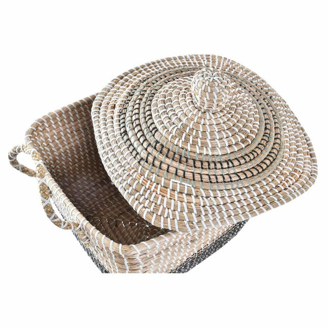 Dekorativer Korb DKD Home Decor natürlich Orange Seegras (68 x 35 x 65 cm)