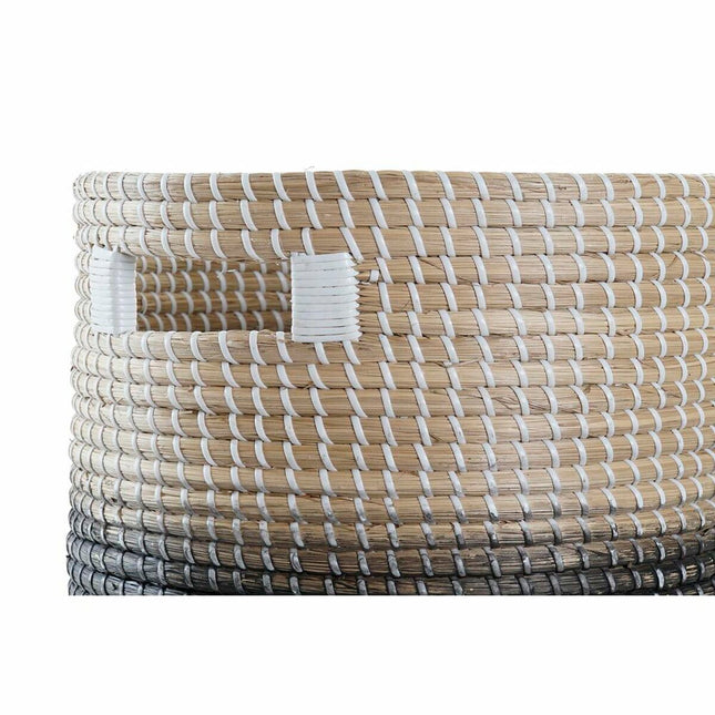 Korb DKD Home Decor natürlich Orange Seegras (33 x 33 x 43 cm)