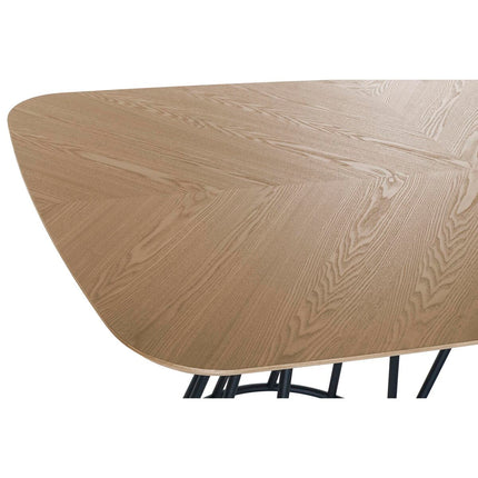 Esstisch DKD Home Decor natürlich Schwarz Metall 180 x 100 x 76 cm Holz MDF