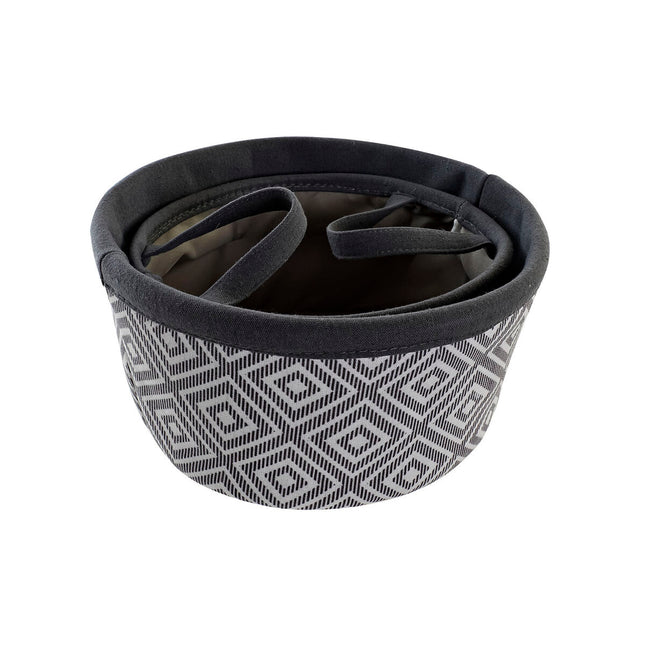 Korb für schmutzige Wäsche DKD Home Decor gedruckt Polyester (32,5 x 32,5 x 30 cm) (3 Stück)