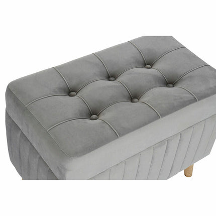 Barhocker DKD Home Decor   Grau natürlich Holz Polyester (68 x 42 x 55,5 cm)