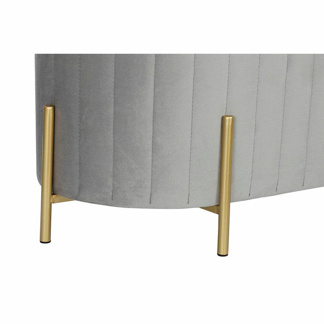 Hocker DKD Home Decor   Grau Gold Metall (123 x 50 x 45 cm)