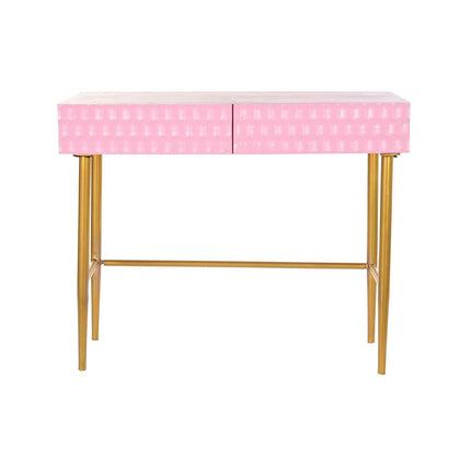 Konsole DKD Home Decor Rosa Gold Metall Mango-Holz (90 x 45 x 74 cm)