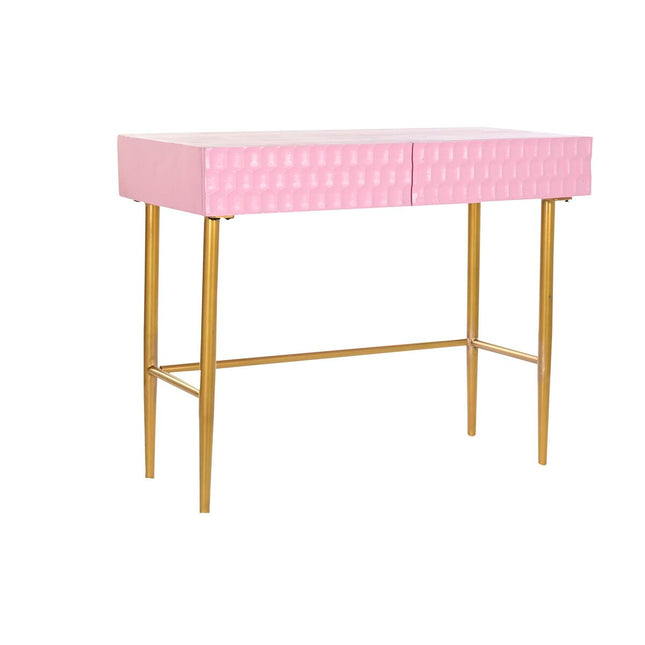 Konsole DKD Home Decor Rosa Gold Metall Mango-Holz (90 x 45 x 74 cm)