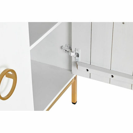Anrichte DKD Home Decor   Weiß Gold Metall Mango-Holz (80 x 37,5 x 80 cm)