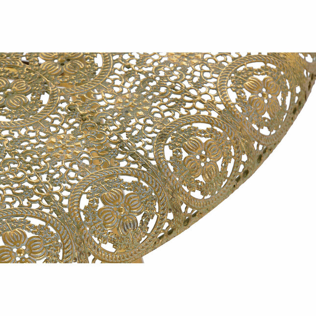 Beistelltisch DKD Home Decor Metall Helles Kupferbraun (65 x 65 x 59 cm)