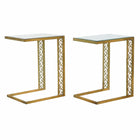 Beistelltisch DKD Home Decor 42 x 32 x 55 cm Spiegel Metall Kupfer