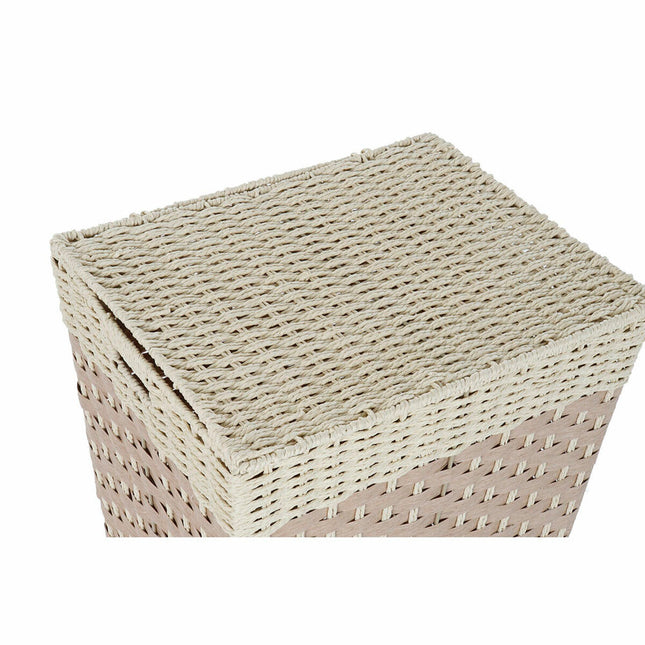 Korb für schmutzige Wäsche DKD Home Decor natürlich Flechten Metall Faser (43 x 35 x 59 cm)