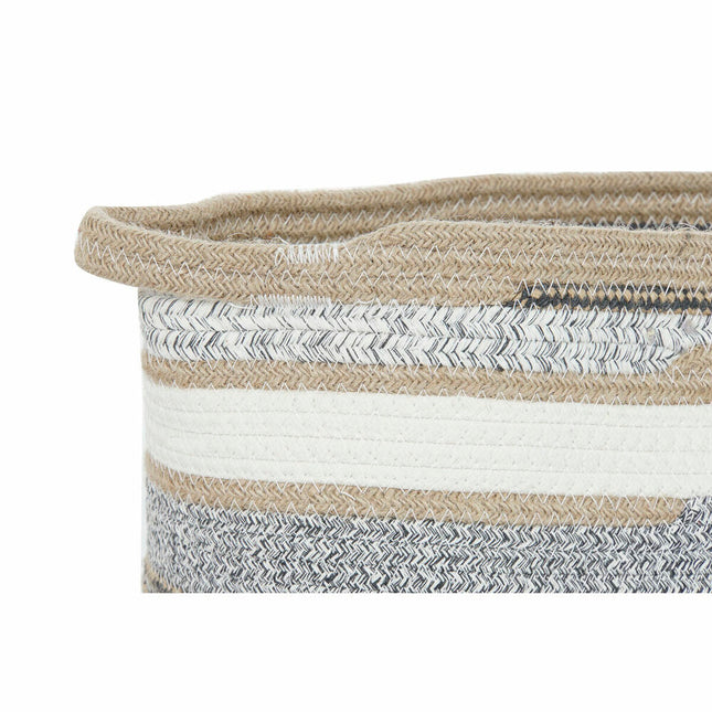 Korb-Set DKD Home Decor Baumwolle Jute (36 x 30 x 24 cm)