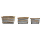 Korb-Set DKD Home Decor Baumwolle Jute (34 x 25 x 22 cm)