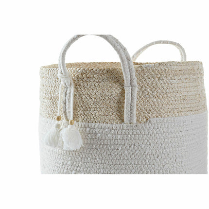Korb-Set DKD Home Decor Baumwolle Faser (38 x 38 x 42 cm)