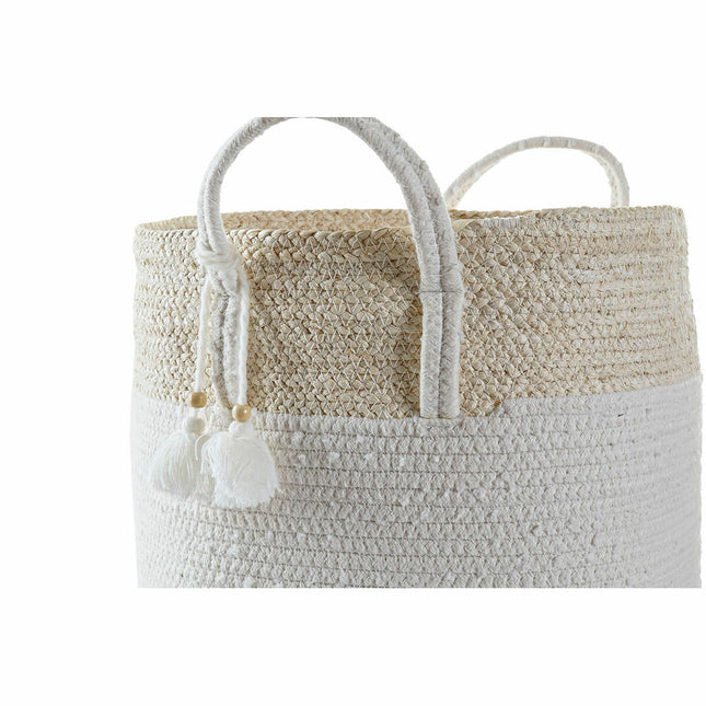 Korb-Set DKD Home Decor Baumwolle Faser (38 x 38 x 42 cm)