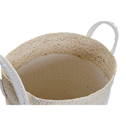 Korb-Set DKD Home Decor Baumwolle Faser (38 x 38 x 42 cm)