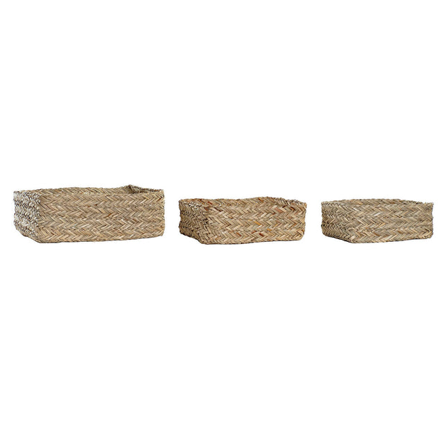 Korb-Set DKD Home Decor Naturfaser (39 x 24 x 15 cm)