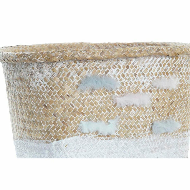 Korb-Set DKD Home Decor Polyester Faser (34 x 26 x 18 cm)
