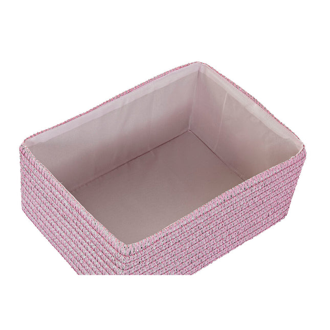 Korb-Set DKD Home Decor Grau Rosa Aluminium PP (41 x 29 x 18 cm)