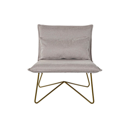 Sessel DKD Home Decor Beige Gold Metall (66 x 78 x 75 cm)