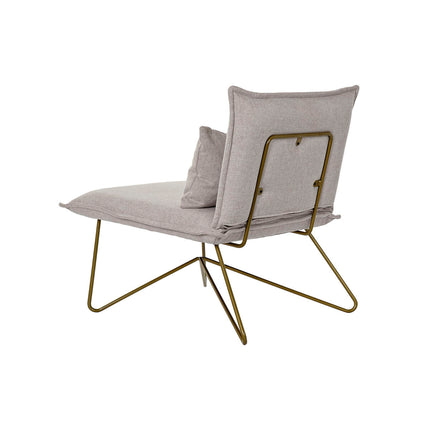 Sessel DKD Home Decor Beige Gold Metall (66 x 78 x 75 cm)