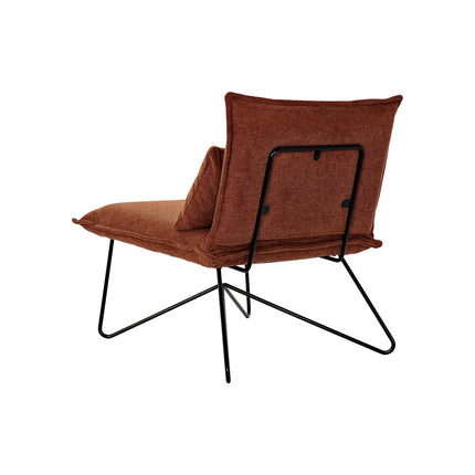 Sessel DKD Home Decor Metall Polyester Terrakotta (68 x 78 x 75 cm)