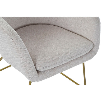 Sessel DKD Home Decor Beige Gold Metall 63 x 64 x 70 cm