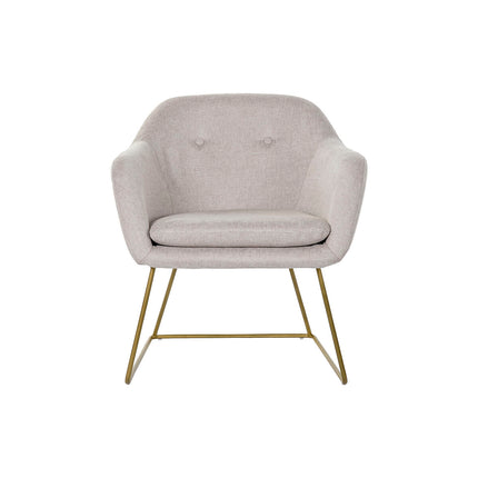 Sessel DKD Home Decor Beige Gold Metall 63 x 64 x 70 cm