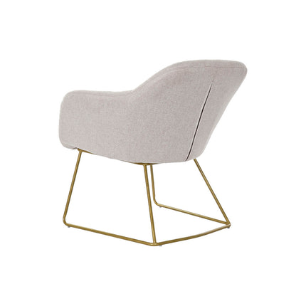 Sessel DKD Home Decor Beige Gold Metall 63 x 64 x 70 cm