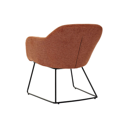 Sessel DKD Home Decor Schwarz Metall Leinen Terrakotta (63 x 64 x 70 cm)