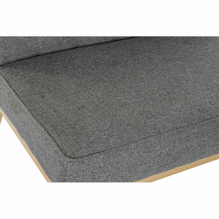 Sessel DKD Home Decor Holz Braun Leinen Dunkelgrau (80 x 66 x 72 cm)