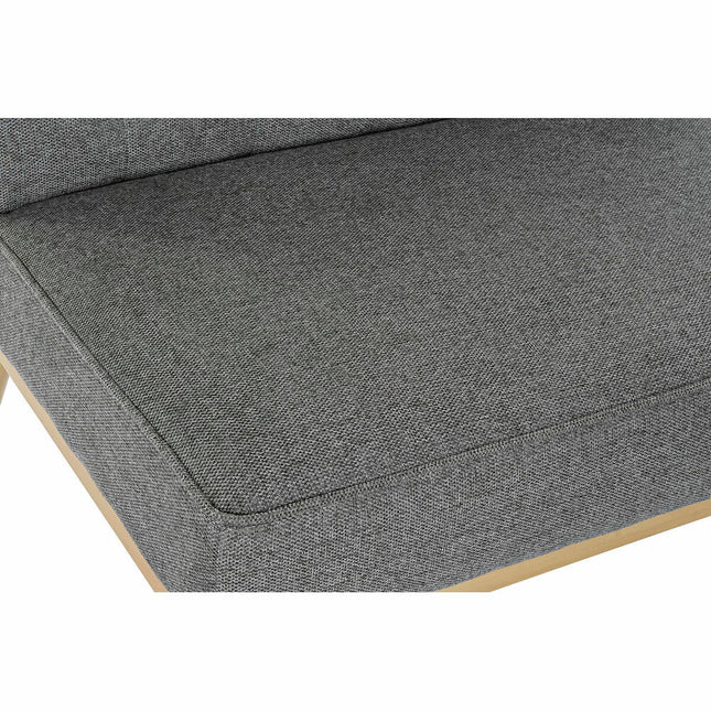 Sessel DKD Home Decor Holz Braun Leinen Dunkelgrau (80 x 66 x 72 cm)
