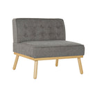 Sessel DKD Home Decor Holz Braun Leinen Dunkelgrau (80 x 66 x 72 cm)