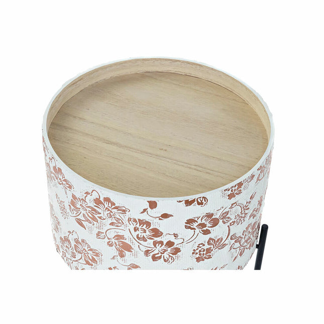 Beistelltisch DKD Home Decor Schwarz Metall Weiß 38 x 38 x 39 cm Holz MDF