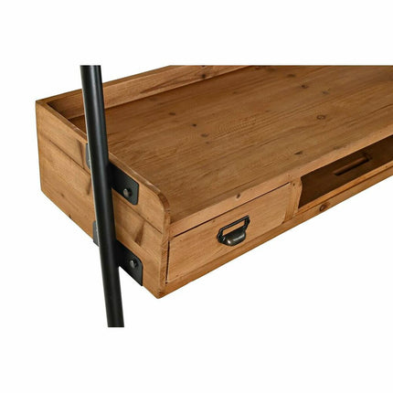 Regal DKD Home Decor Tanne natürlich Metall Dunkelgrau 2 Regale (123 x 40 x 198 cm)